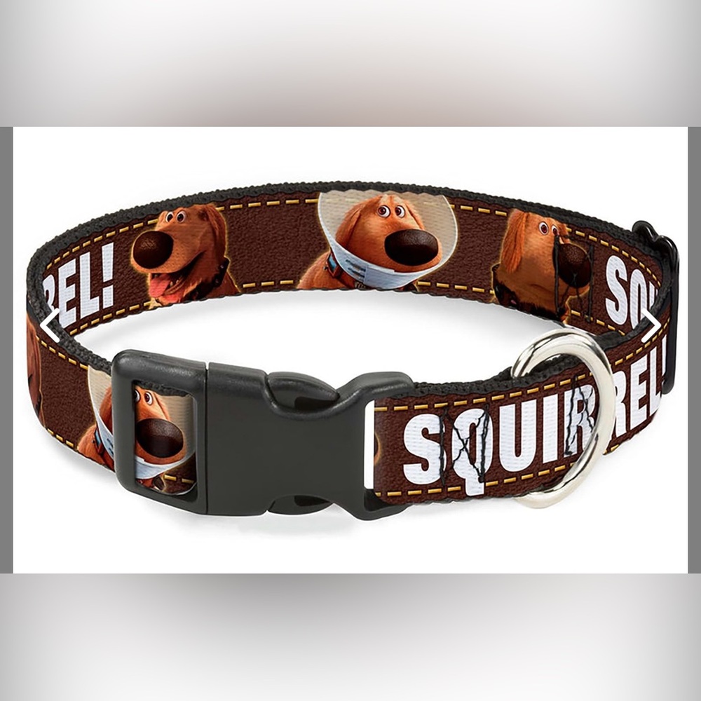 NWT Buckle-Down Disney Up Dug 3 poses squirrel pet collar size medium
